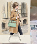 Mint Green Alligator Leather Top-Handle Handbag – Structured Exotic Micro Tote (20 cm)