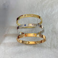 925 Sterling Silver Multicolor Gemstone Oval Bangle – 18K Gold Plated Hinged Bracelet