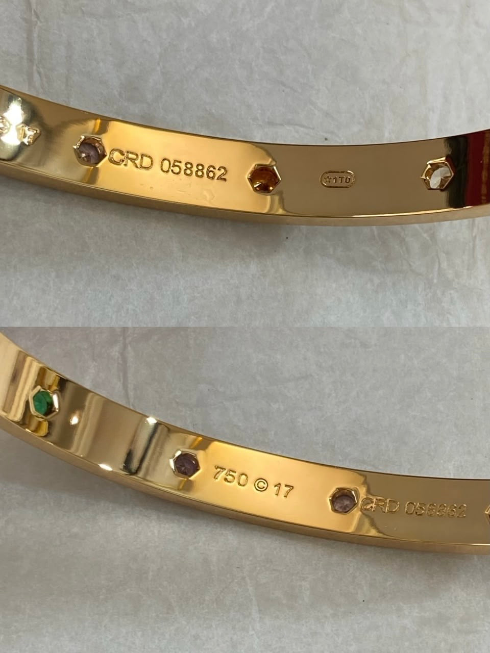 925 Sterling Silver Multicolor Gemstone Oval Bangle – 18K Gold Plated Hinged Bracelet