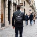 Black Matte Alligator Leather Utility Travel Tote – Asymmetrical Top-Handle Bag (35 cm )